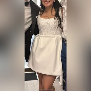 MILA beaded white mini dress from nbluxe